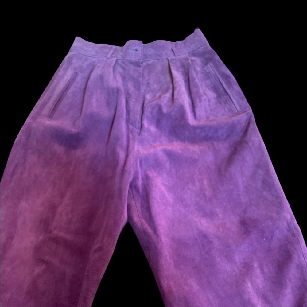Purple Suede Baggy Pants! So Totally 1980’s Gem